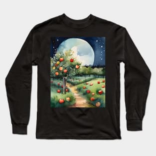 Apple Orchard Under the Moon Long Sleeve T-Shirt